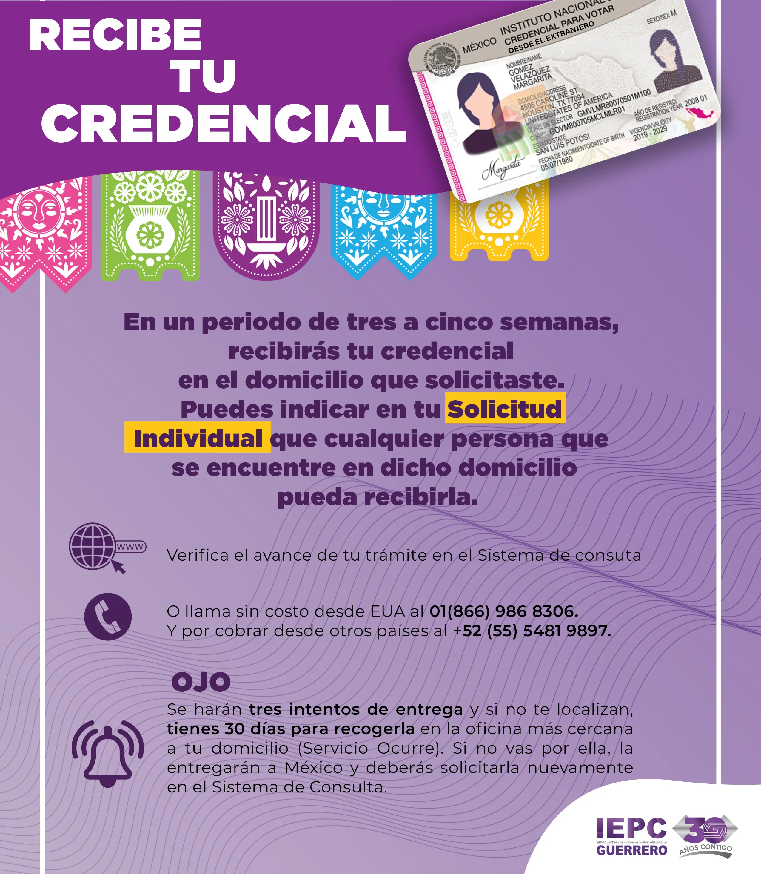 infografía recepción de credencial