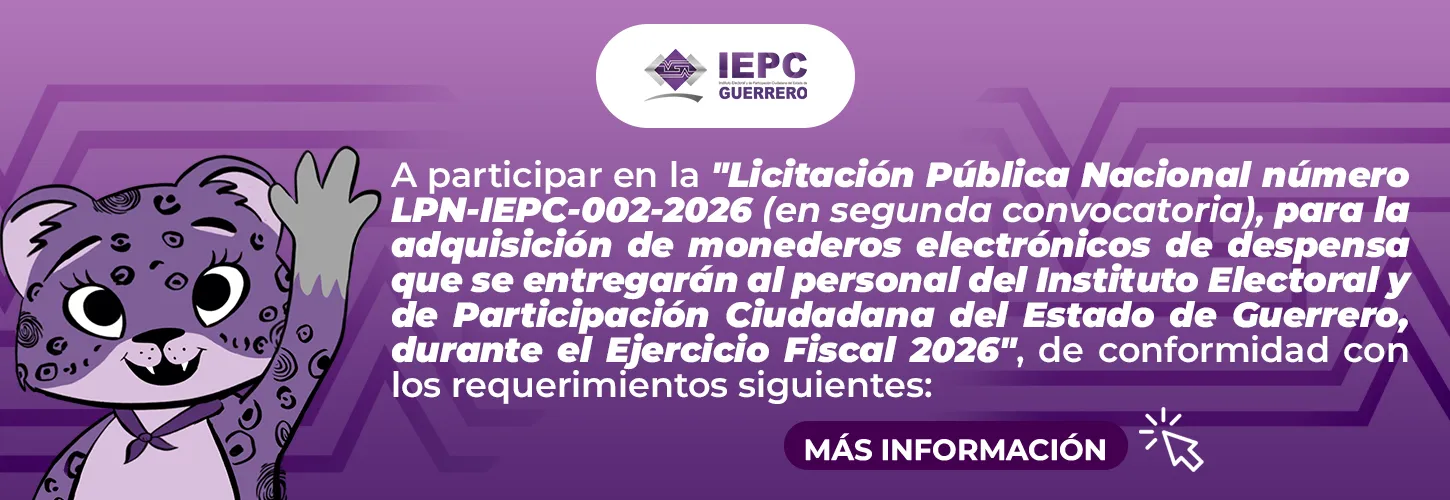 Convocatoria del Procedimiento de Licitación Pública Nacional LPN-IEPC-002-2026