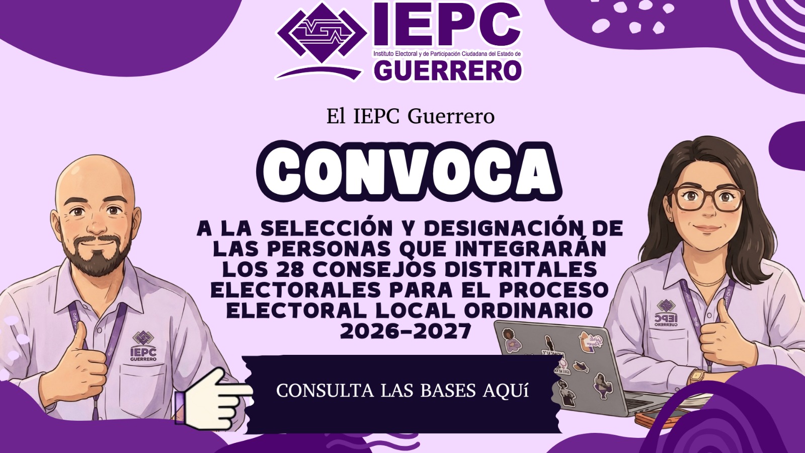 Convocatoria Consejerías Electorales Distritales IEPC Guerrero